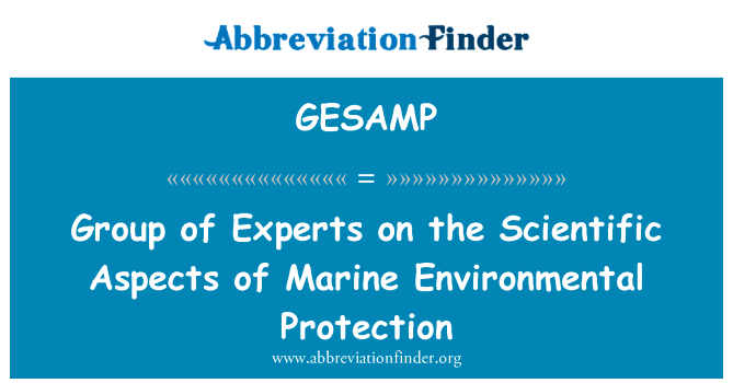 Group of Experts on the Scientific Aspects of Marine Environmental Protection的定义