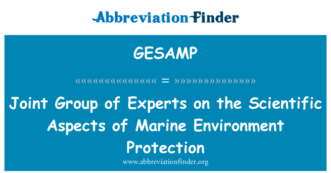 Joint Group of Experts on the Scientific Aspects of Marine Environment Protection的定义