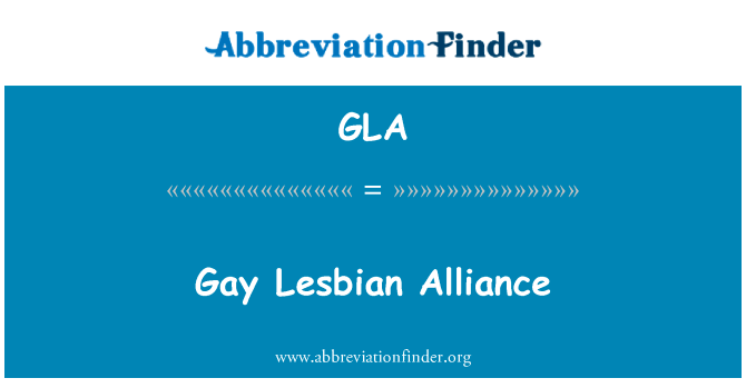 Gay Lesbian Alliance的定义