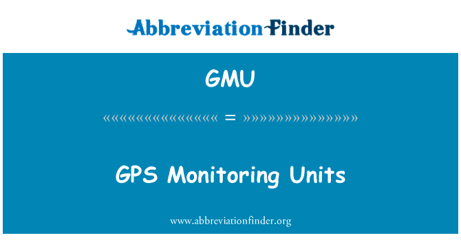 GPS Monitoring Units的定义