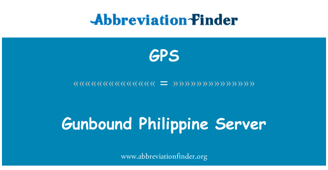 Gunbound Philippine Server的定义