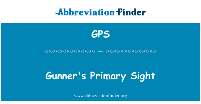 Gunner's Primary Sight的定义
