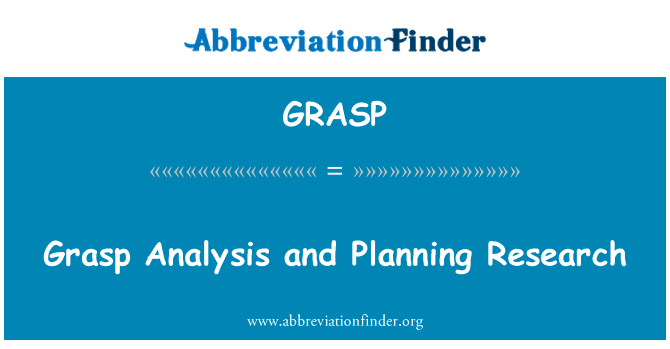Grasp Analysis and Planning Research的定义