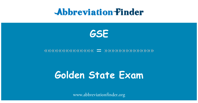 Golden State Exam的定义