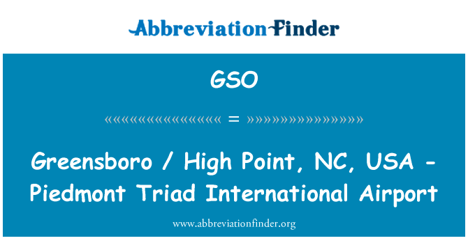 Greensboro High Point, NC, USA - Piedmont Triad International Airport的定义