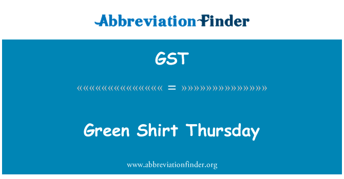 Green Shirt Thursday的定义