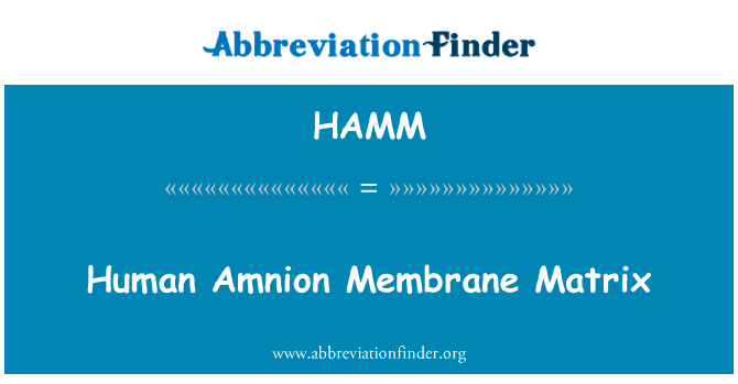 Human Amnion Membrane Matrix的定义