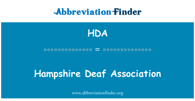 Hampshire Deaf Association的定义