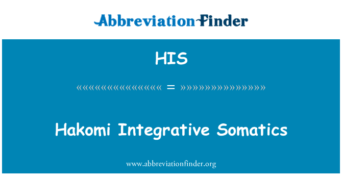 Hakomi Integrative Somatics的定义