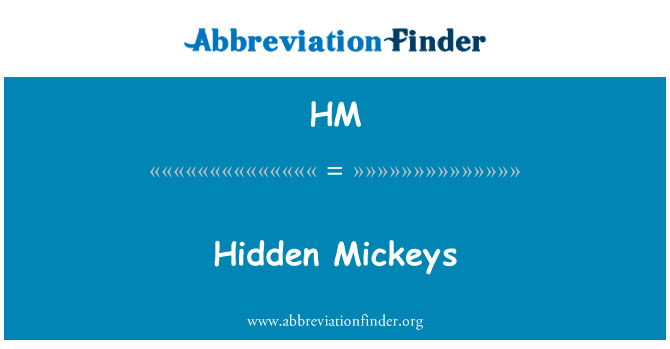 Hidden Mickeys的定义