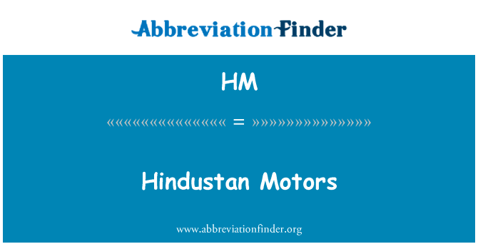 Hindustan Motors的定义
