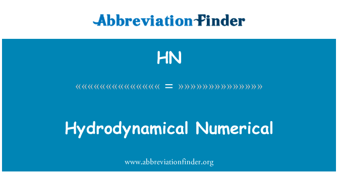 流体力学数值英文定义是Hydrodynamical Numerical,首字母缩写定义是HN