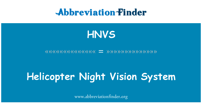 Helicopter Night Vision System的定义