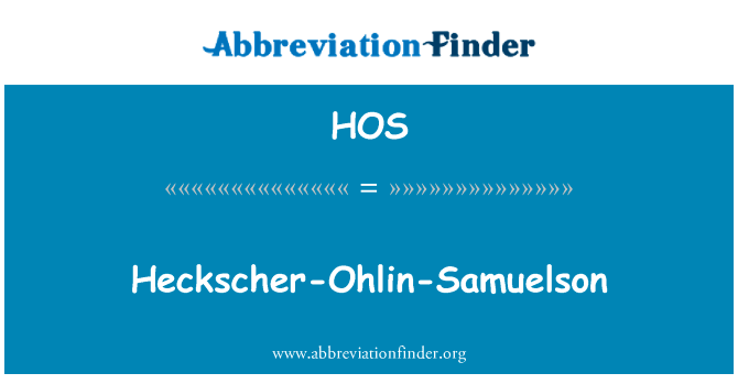Heckscher-Ohlin-Samuelson的定义
