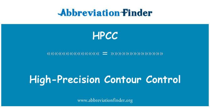 High-Precision Contour Control的定义