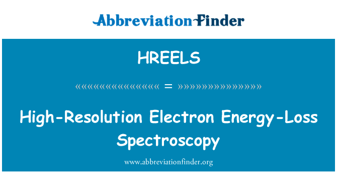 High-Resolution Electron Energy-Loss Spectroscopy的定义