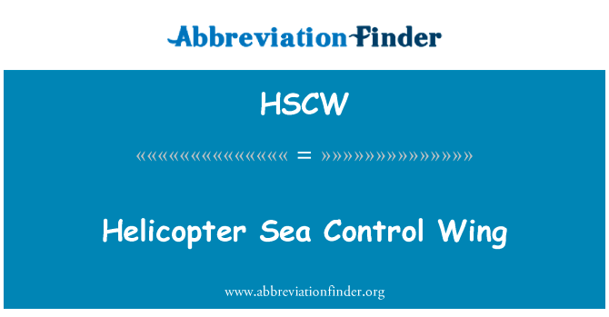Helicopter Sea Control Wing的定义