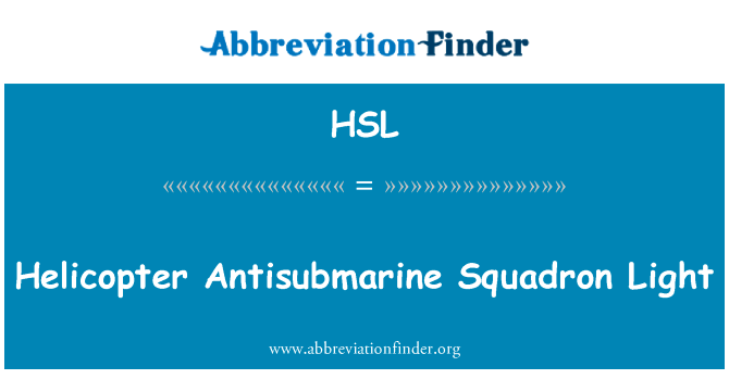 Helicopter Antisubmarine Squadron Light的定义