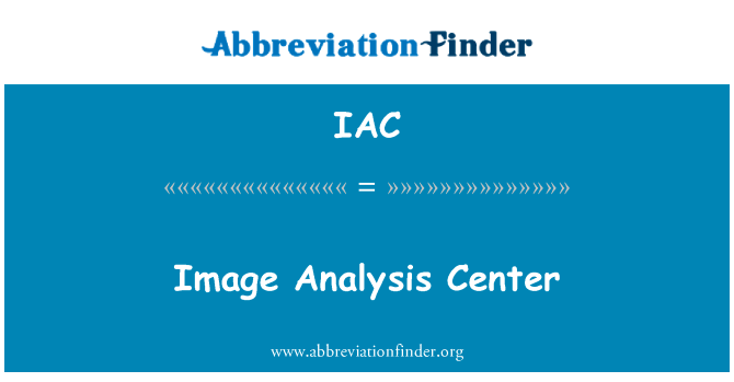 Image Analysis Center的定义