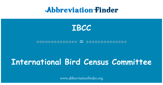 International Bird Census Committee的定义