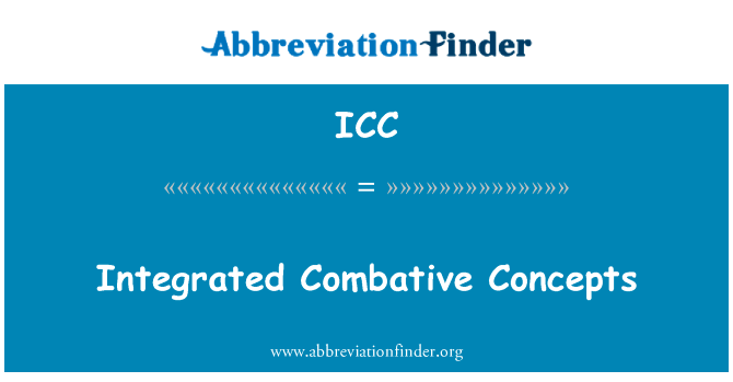 综合好斗的概念英文定义是Integrated Combative Concepts,首字母缩写定义是ICC