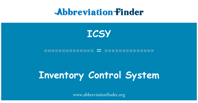 Inventory Control System的定义