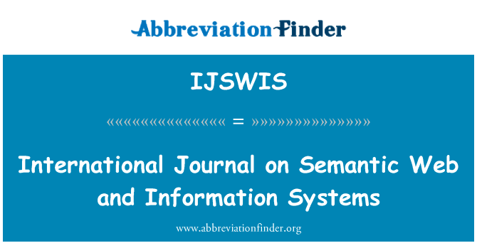 International Journal on Semantic Web and Information Systems的定义