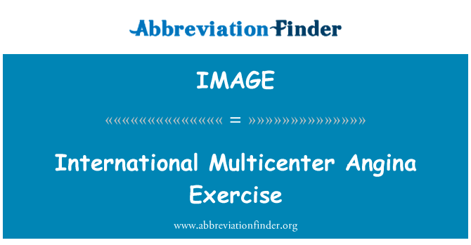 国际多中心心绞痛运动英文定义是International Multicenter Angina Exercise,首字母缩写定义是IMAGE