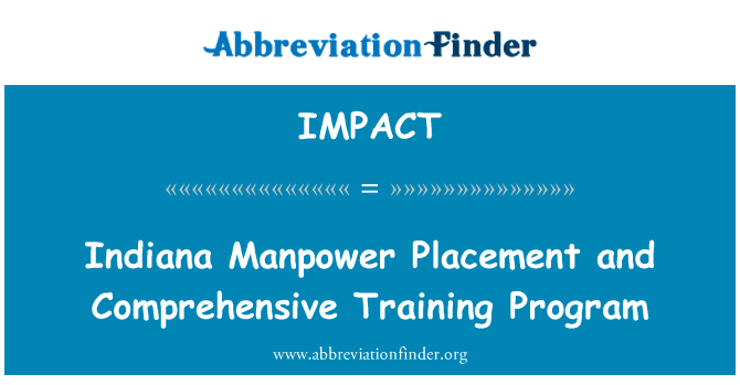 Indiana Manpower Placement and Comprehensive Training Program的定义