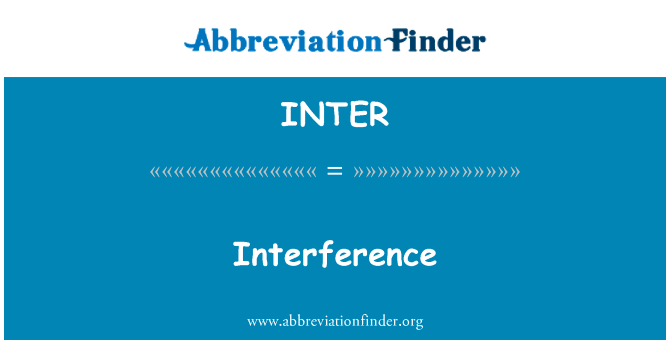 Interference的定义