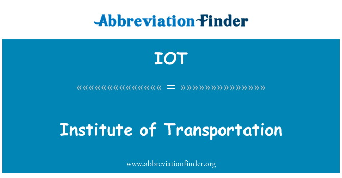 Institute of Transportation的定义