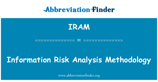 信息风险分析方法英文定义是Information Risk Analysis Methodology,首字母缩写定义是IRAM