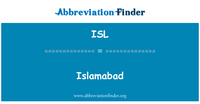Islamabad的定义