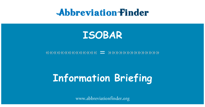 Information Briefing的定义