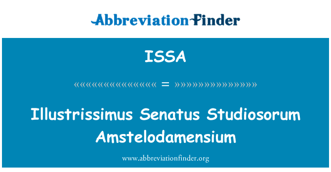 Illustrissimus Senatus Studiosorum Amstelodamensium的定义