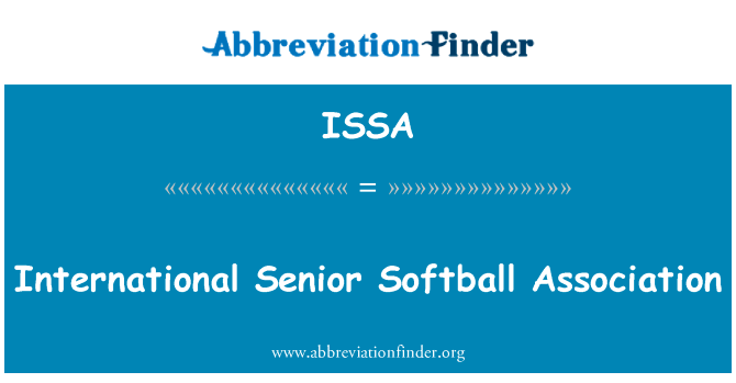 International Senior Softball Association的定义