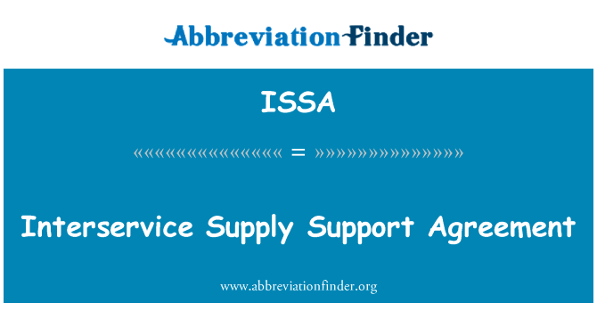 Interservice Supply Support Agreement的定义