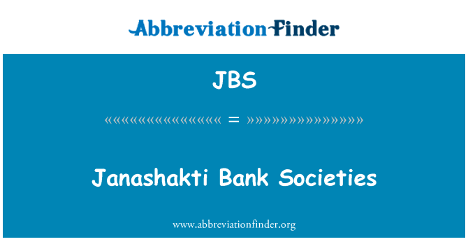Janashakti Bank Societies的定义