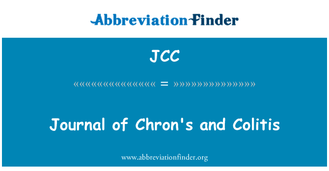 杂志上的专栏和结肠炎英文定义是Journal of Chron's and Colitis,首字母缩写定义是JCC