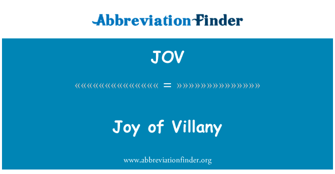 Joy of Villany的定义