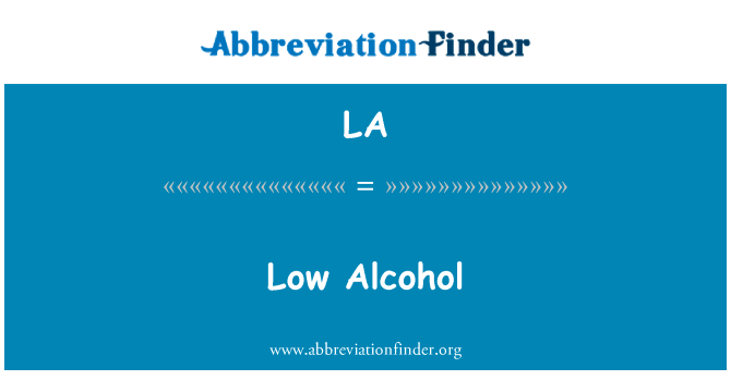 Low Alcohol的定义