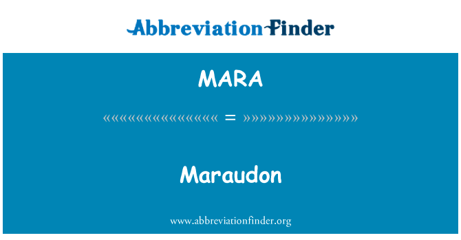 --玛拉顿英文定义是Maraudon,首字母缩写定义是MARA