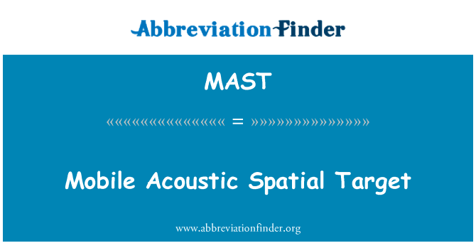 Mobile Acoustic Spatial Target的定义