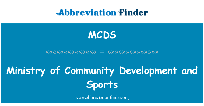 Ministry of Community Development and Sports的定义