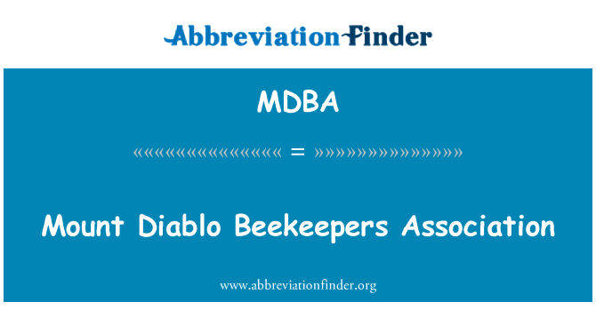 Mount Diablo Beekeepers Association的定义