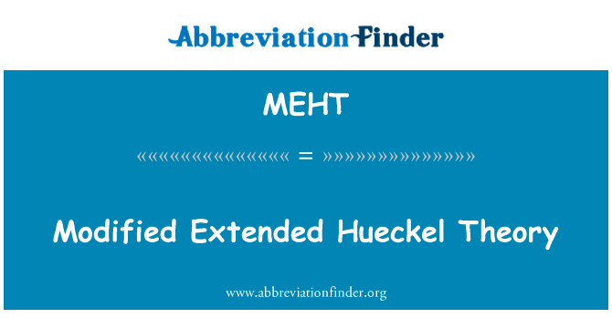 Modified Extended Hueckel Theory的定义