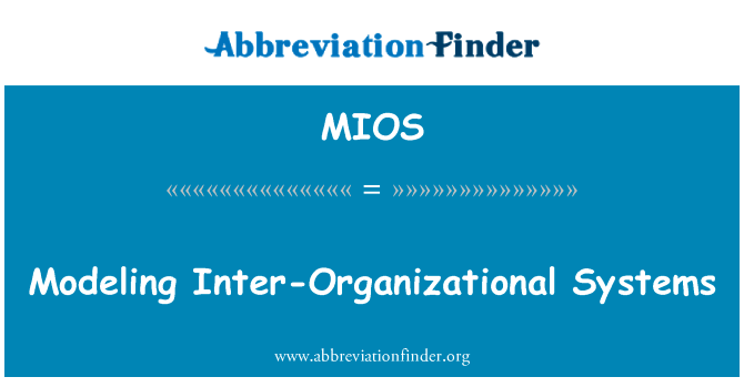 Modeling Inter-Organizational Systems的定义