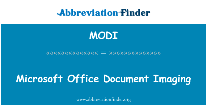 Microsoft Office Document Imaging的定义