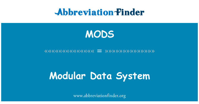 Modular Data System的定义