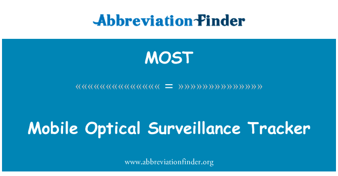 Mobile Optical Surveillance Tracker的定义